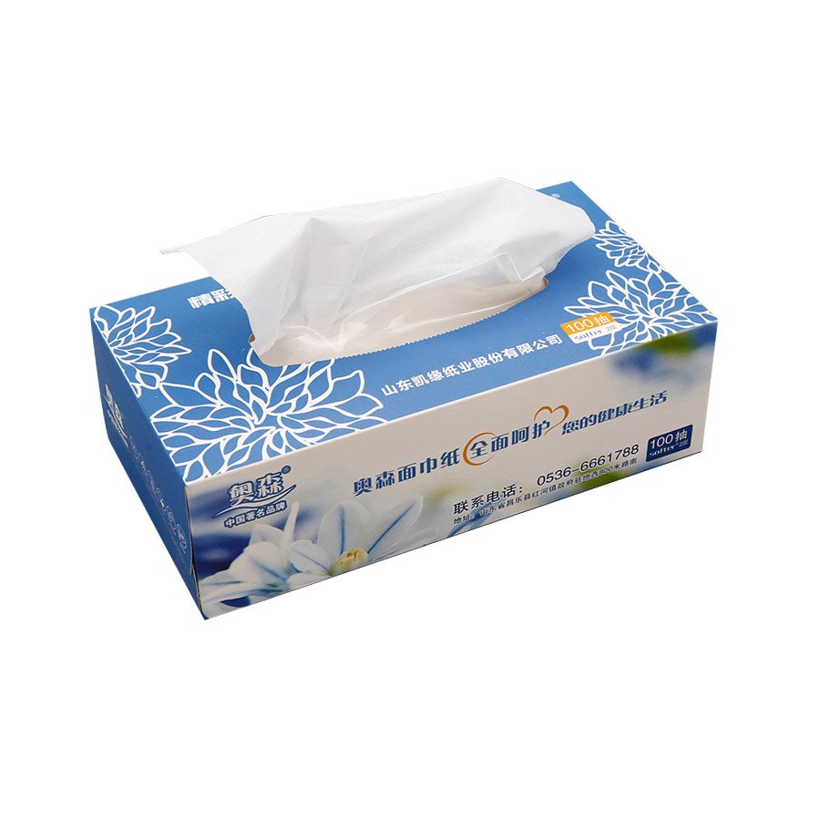 Ultra Soft Facial Tissue 2-Ply, White, 56 Sheets/Box, 4 Boxes/Pack